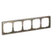 Рамка пластиковая на 5 постов универсальная Systeme Electric ArtGallery Мокко GAL000605