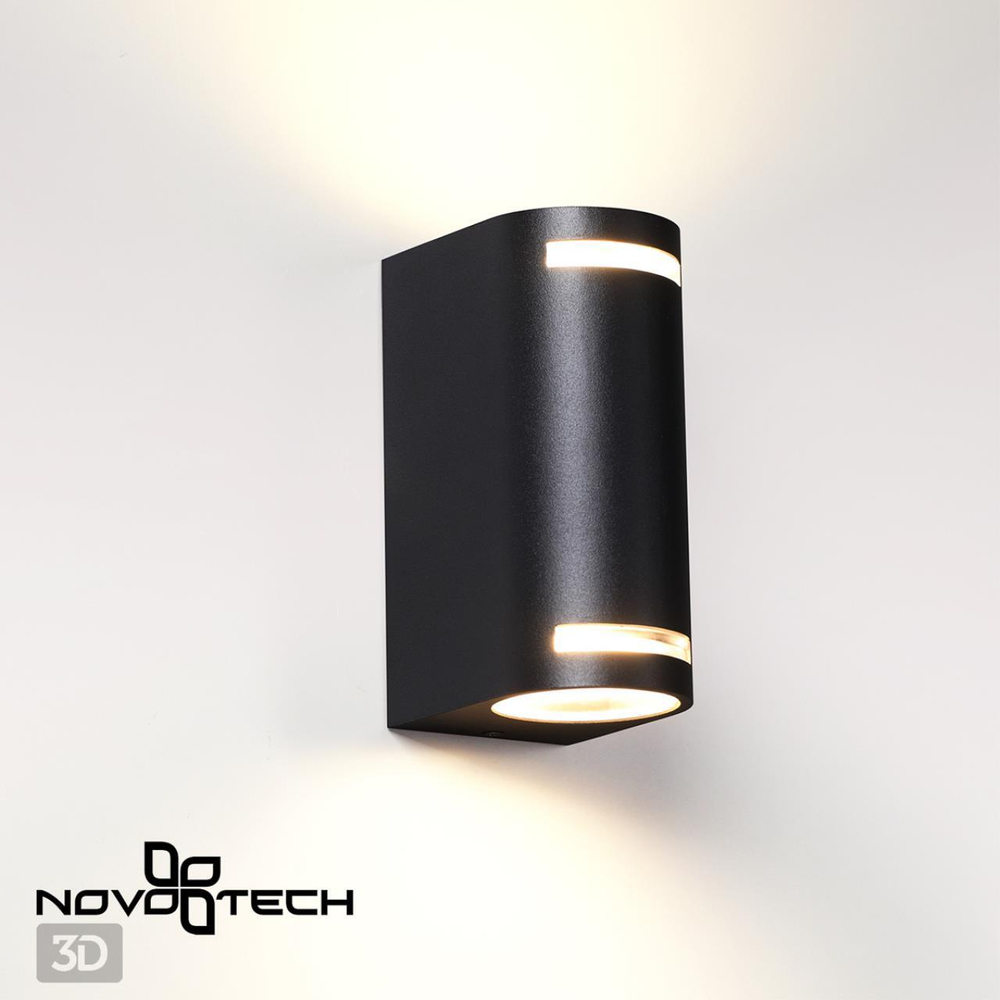 Уличный настенный светильник 370839 STREET NT22 черный IP54 GU10 2*15W 220V LANDSCAPE