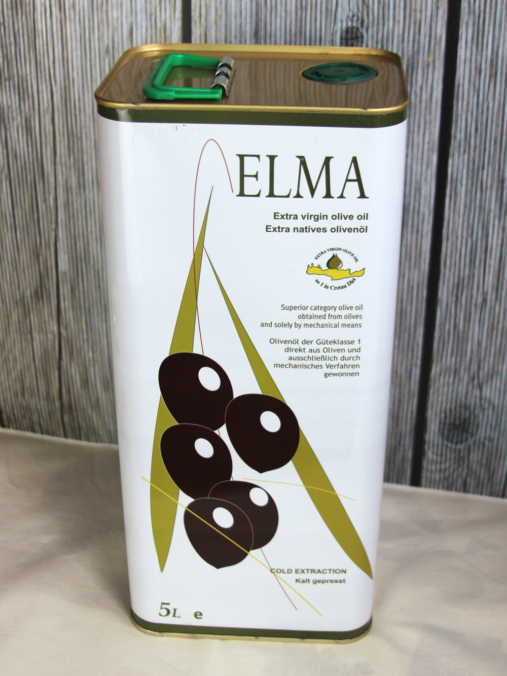 Масло оливковое нерафинированное Extra Virgin Cretan Treasure Elma, 5 л., банка