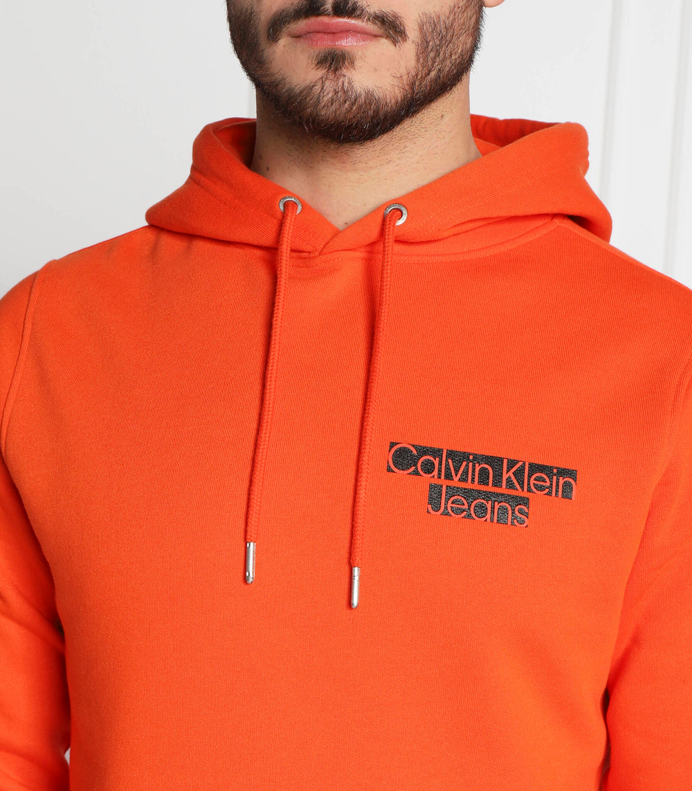 Худи seasonal blocked logo hoodie CALVIN KLEIN JEANS - оранжевый(J30J321904)