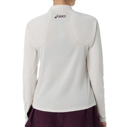 Женская теннисная футболка с длинным рукавом Asics Match Half Zip - soft oat