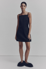 Атласное платье на бретелях — Чёрный - H&M