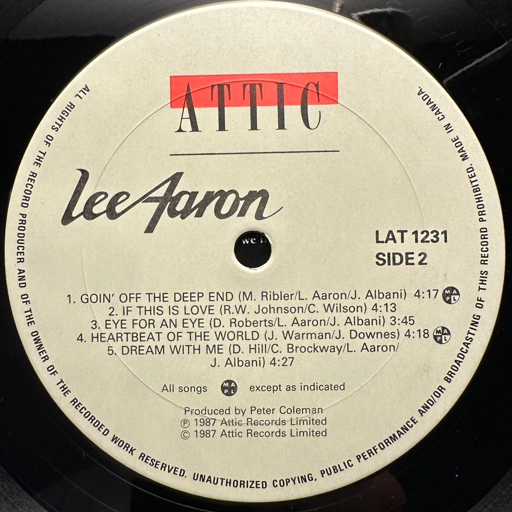 Lee Aaron - Lee Aaron (Canad 1987г.)