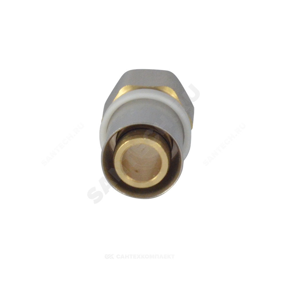 Муфта МП латунь никель пресс Дн 16х1/2" ВР ГОСТ 32415-2013 8002 Aquasfera 8002-01