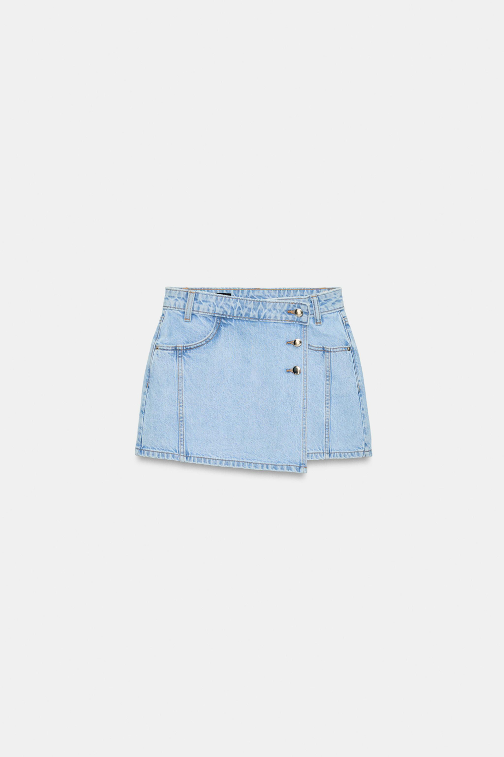 ДЖИНСОВЫЕ ЮБКА-ШОРТЫ Z1975 С ЗАПАХОМ — ZARA