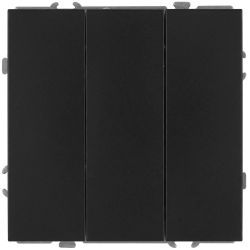 Выключатель ЭРА Galaxy 15-1107-05 тройной 10АХ-250В IP20 антрацит | Эра Galaxy