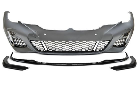 Бампер передний 340 PERFORMANCE STYLE PDC GLOSSY BLACK для BMW G20/G21 19-