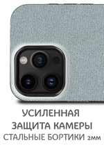 Дизайнерский чехол для IPHONE 14 PRO MAX с мягкой тканевой поверхностью