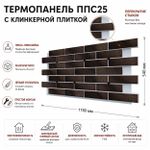 Клинкерная фасадная термопанель ППС25 Береза Керамика Стоун Терракотовый 1150x540