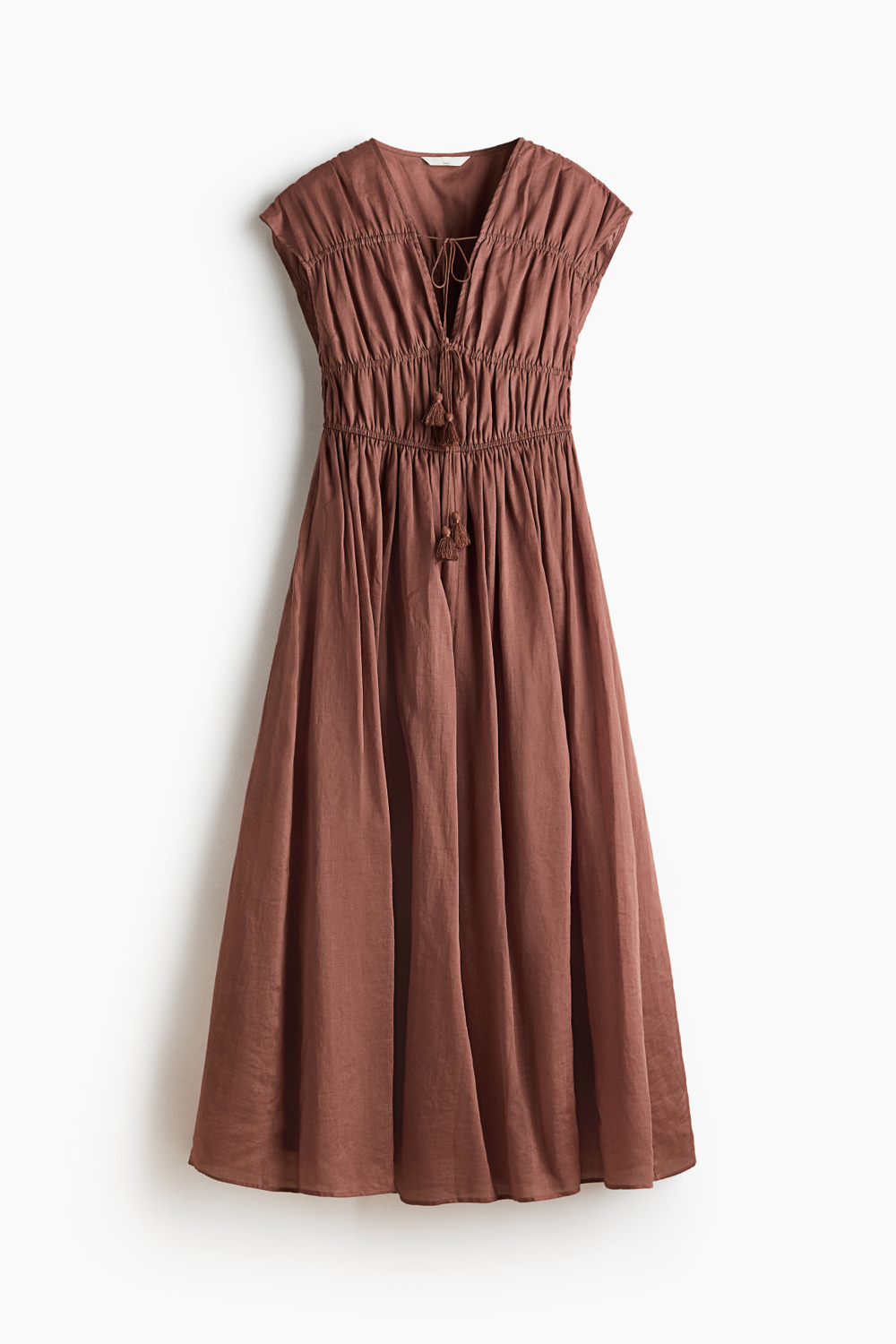 Платье со стягивающими шнурками из рами - H&M