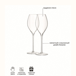 Набор бокалов для просекко wine, 370 мл, 2 шт.