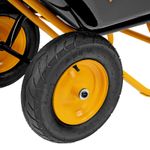 Тачка строительная, усиленная, объем 120 л, 350 кг, двухколесная, колесо 16х4.00-8 Denzel
