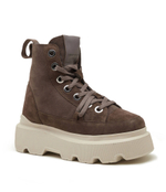 Кожаные ботильоны на платформе MATILDA SHEARLING INUIKII - коричневый(35203-028)