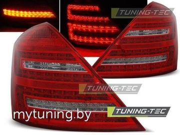Задние фонари Mercedes S W221 red white led