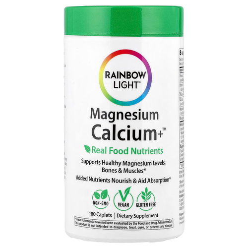 Rainbow Light, магний Calcium+™, 180 капсул