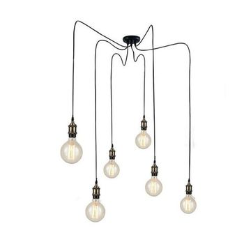 Люстра-паук 6*Е27 LOFT1162A/6 чёрный/бронза Spider LOFT IT