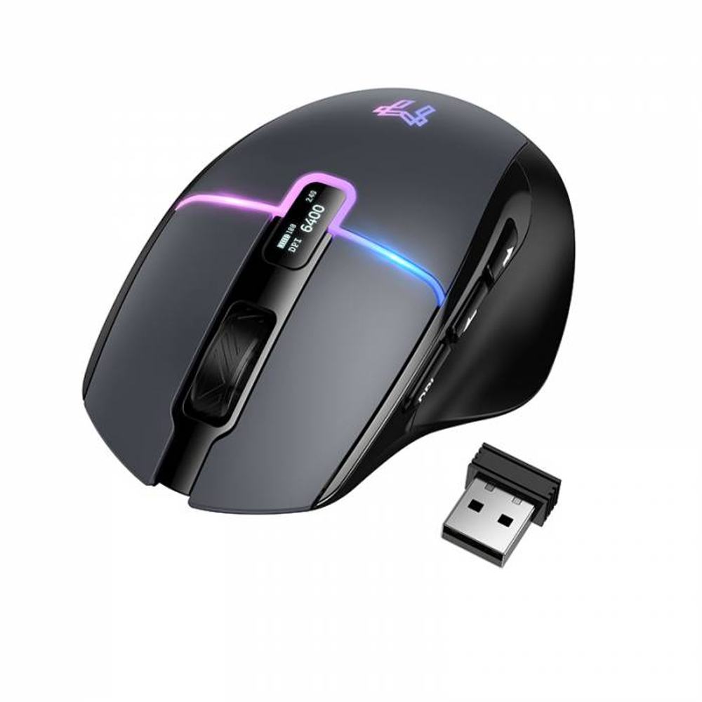 Беспроводная игровая мышь Hoco GM651 проводное+2.4G+Bluetooth 5.4 (black)