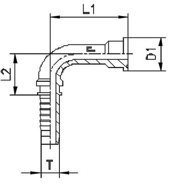 Фитинг DN 25 SFS 1 47.6 (90)