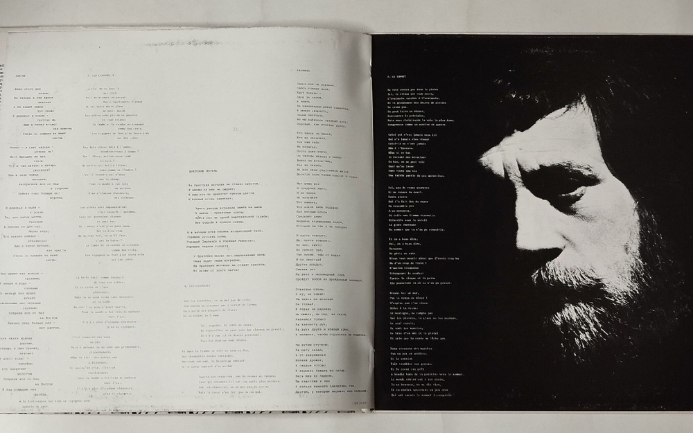 Винтажная виниловая пластинка LP Vladimir Vissotski Владимир Высоцкий Chanson Des Temps Nouveaux (Франция 1981) LDX 74581