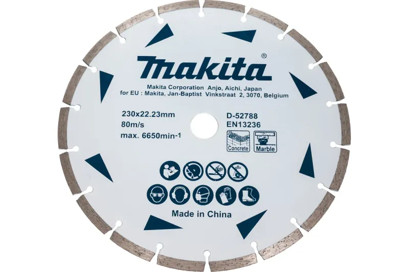 Алмазный диск Makita D-52788 сегментированный по бетону, 230×22,23 мм