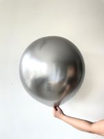 S шар гигант 24"/60 см хром серебро (БГ-90)