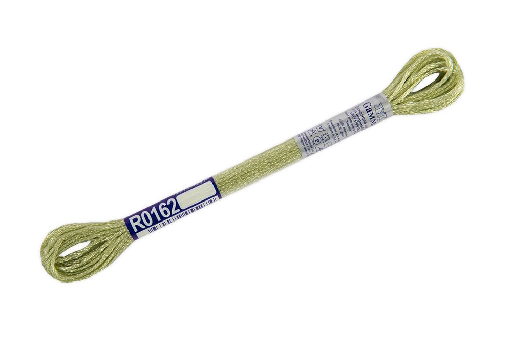 Мулине Gamma вискоза 100%, цв.R0162 бл.зеленый, 12 мотков по 8 метров