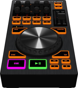 BEHRINGER CMD PL-1 MIDI контроллер в DJ дэки с jog-колесом со встроенным USB хабом на 4 порта, переключателем дэки и регуляторам