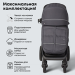 Коляска детская прогулочная BubaGo арт.BG 133-CH-3 MODEL BASS color/ цвет Gray / Серый