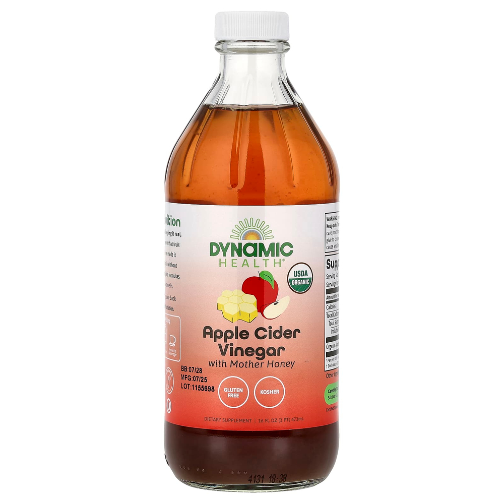 Dynamic Health, яблочный уксус с мёдом, 473 мл (16 жидк. унций)