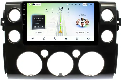 Магнитола для Toyota FJ Cruiser 2005-2022 (рамка черная) - Teyes CC4L-DTS монитор 9" IPS, Android 14, Быстрая, Snapdragon 662, CarPlay, 4G SIM-слот