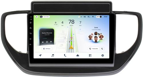 Магнитола для Hyundai Solaris 2 2020-2022 (штатная навигация) - Teyes CC4L монитор 9" IPS, Android 14, Быстрая, Snapdragon 662, CarPlay, 4G SIM-слот