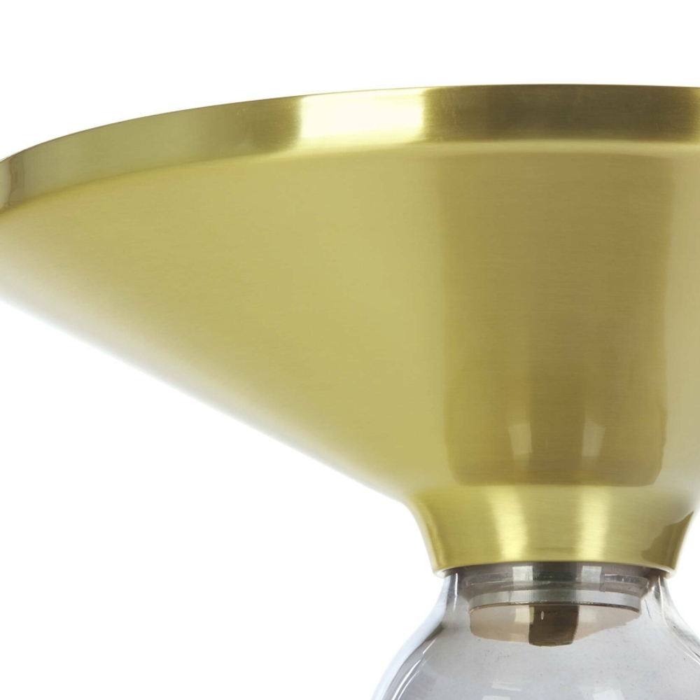 Кофейный столик Vaso Glass диаметр 50 стекло закалённое, серый. черный