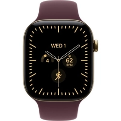 Apple Watch S12 46 mm Radiant Gold Titanium Case | Burgundy Sport Band, M/L