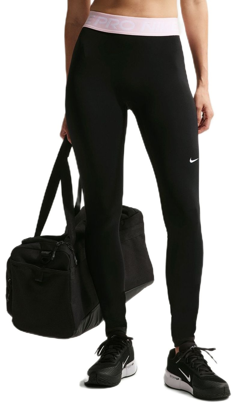 Женские леггинсы Nike Pro 365 Tight - black/pink foam/white
