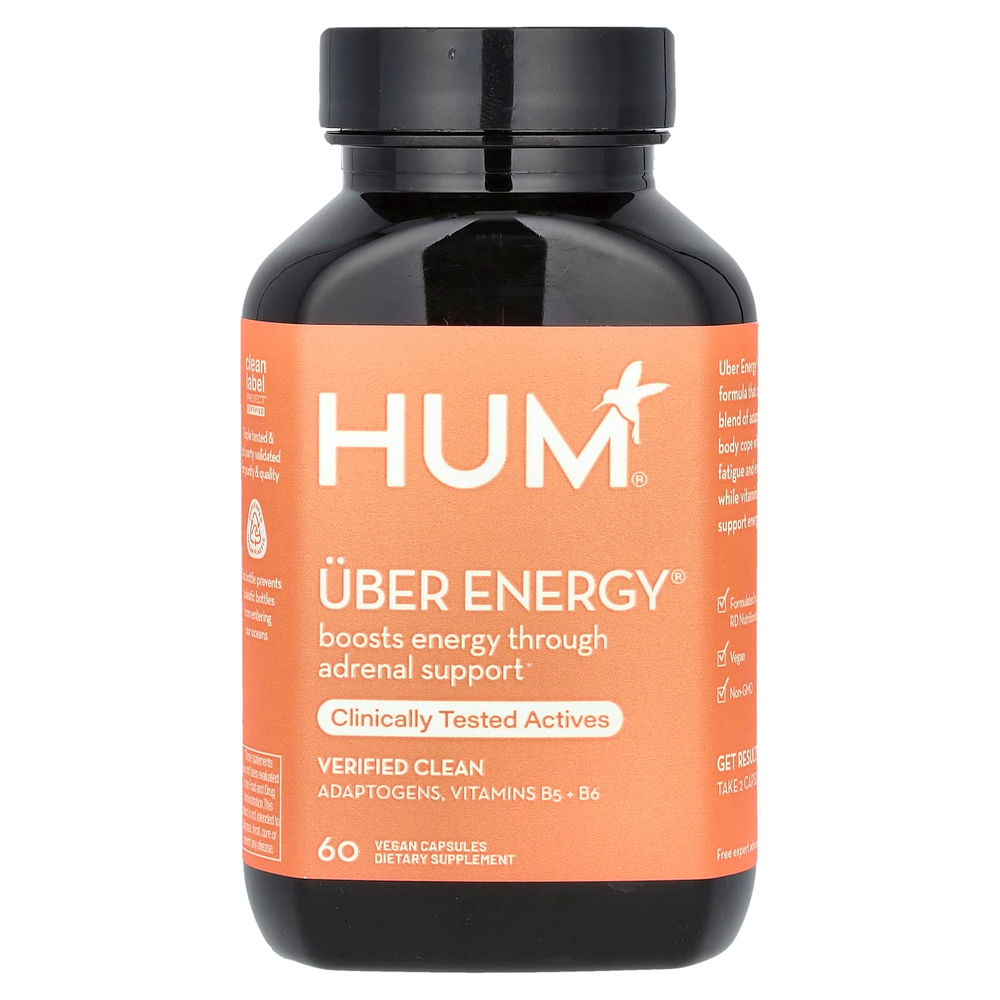 HUM Nutrition, Uber Energy`` 60 веганских капсул