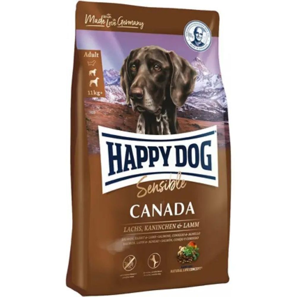 Сухой корм Happy Dog Canada для собак средних и крупных пород лосось кролик ягненок 2,8 кг Сухой корм Happy Dog Canada для собак средних и крупных пород лосось кролик ягненок 2,8 кг