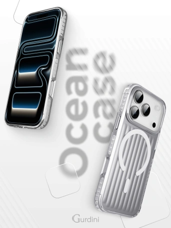 Чехол накладка iPhone 17 Pro Max / 18 Pro Max 6.9" Gurdini Ocean Case (11) Metalic серебро