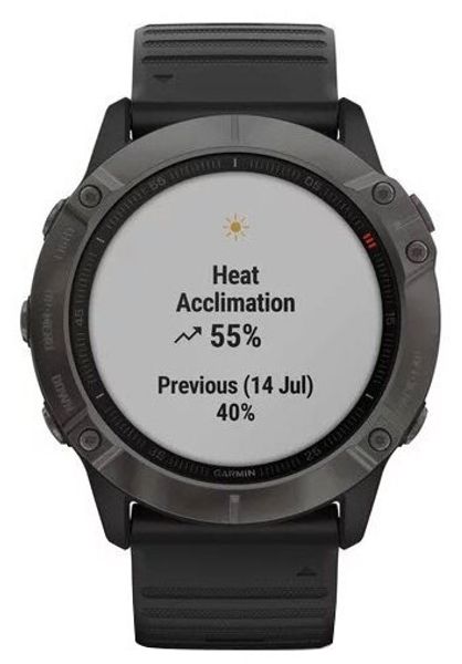 Часы Garmin Fenix 6X Sapphire DLC (с черным ремешком)