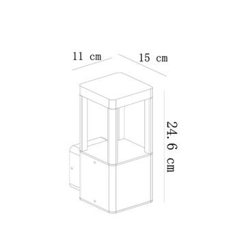Фасадный светодиодный светильник 9W 4000К A2726AL-1BK чёрный Pherkad Arte Lamp