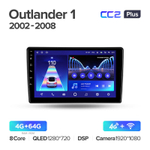 Teyes CC2 Plus 9" для Mitsubishi Outlander 1, Airtrek 2002-2008
