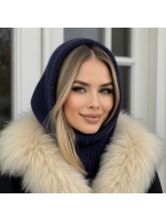 капор зимний и осенний капюшон- снуд вязаный ангора