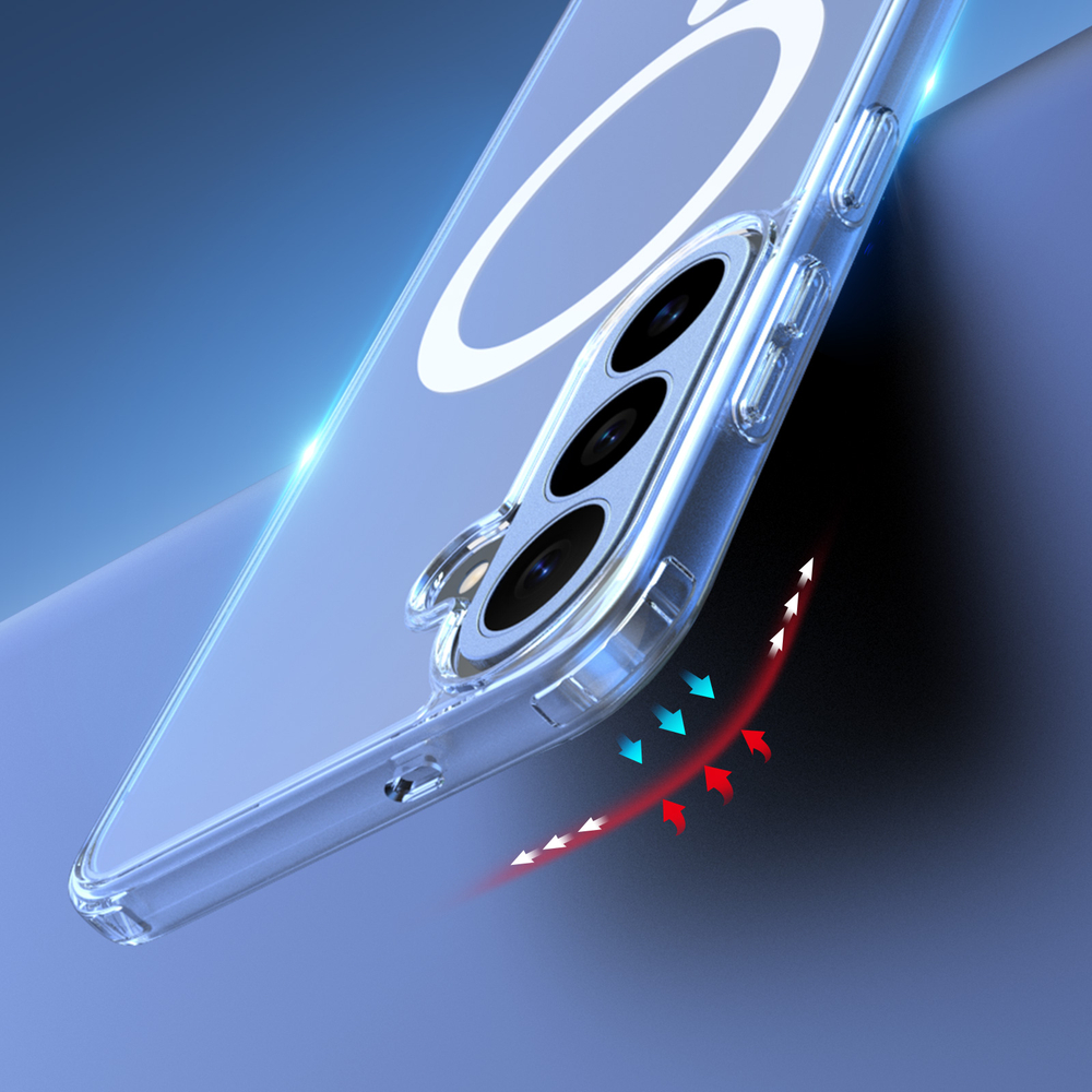 Прозрачный усиленный чехол с MagSafe для Samsung Galaxy S26 FE, серия Clin Mag Series от Dux Ducis