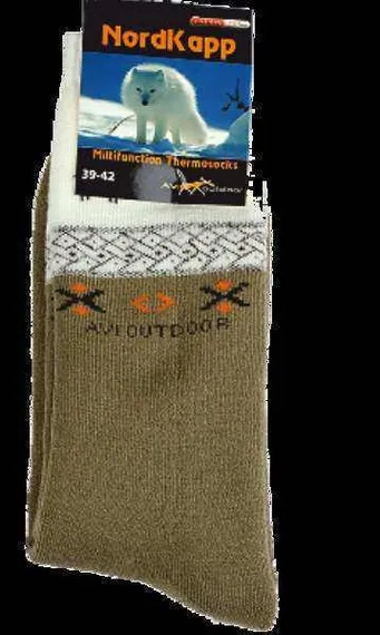 Термоноски детские с оленями бежевые NordKapp 515/4
