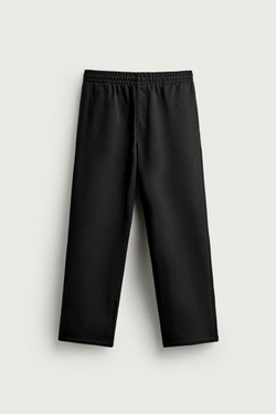ZARA БРЮКИ-ДЖОГГЕРЫ RELAXED FIT, ЧЕРНЫЙ