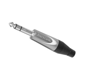 Amphenol TS3P -  1/4” (6.35мм) стерео штекер, кабельный зажим Jaws, колпачок из термопластика