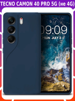 Мягкий Soft Touch чехол из силикона для TECNO CAMON 40 PRO 5G (не 4G) с бархатной подкладкой