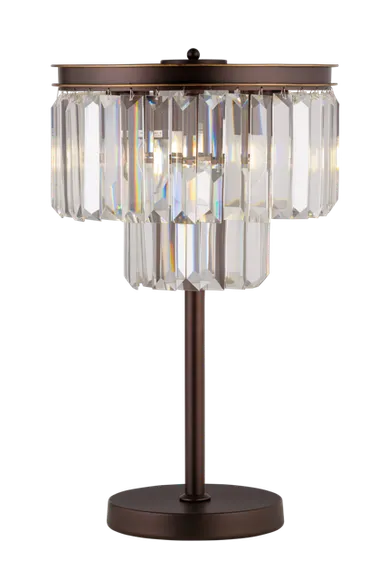 Лампа настольная NewRgy HAMT8609/4A CFG+GD+CL, 4×40 Вт, золотая и коричневая