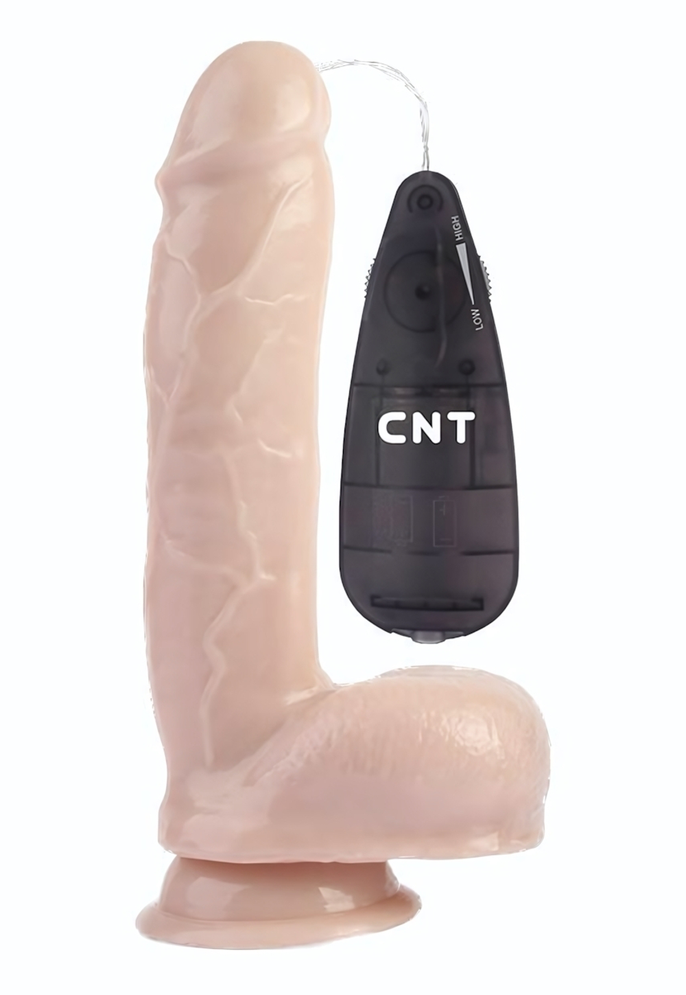 Телесный вибратор-реалистик 9 Stud Realistic Dildo - 23 см. (Цвет: телесный)