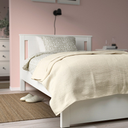 IKEA INDIRA (ИКЕА ИНДИРА) — Покрывало, натуральный/отбеленный хлопок, 150x250 см, фото 3