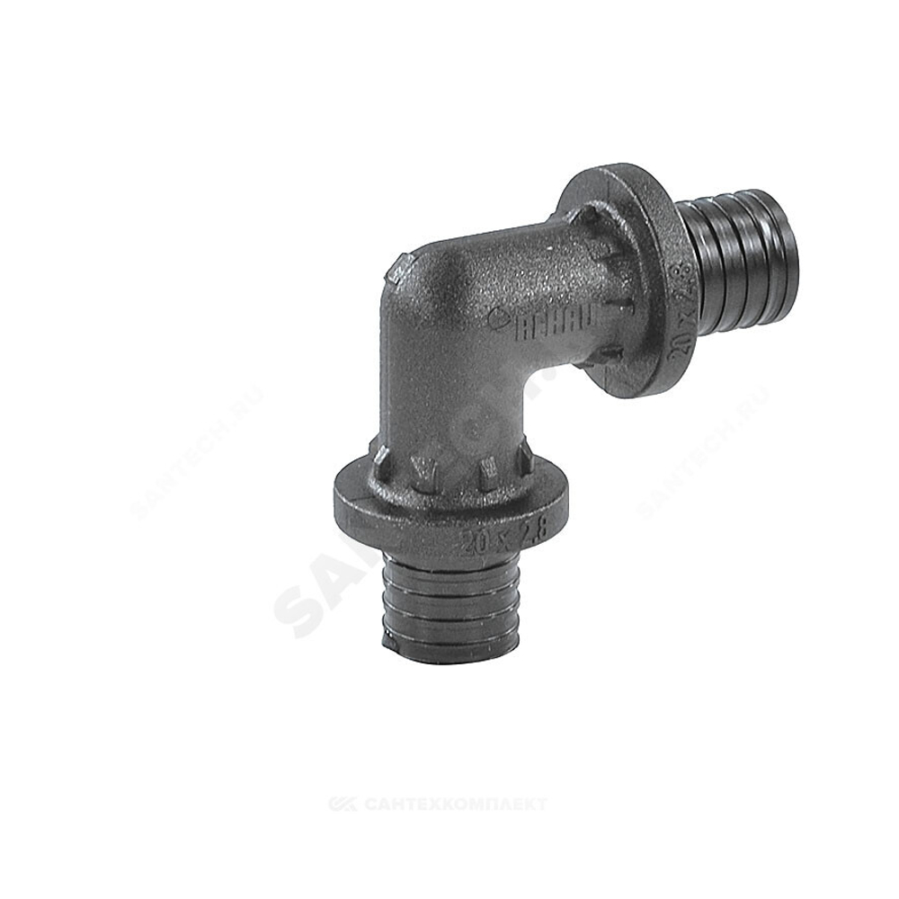 Угольник для PE-X труб аксиальный PPSU Дн 25х90гр RAUTITAN PX Rehau 11600231001